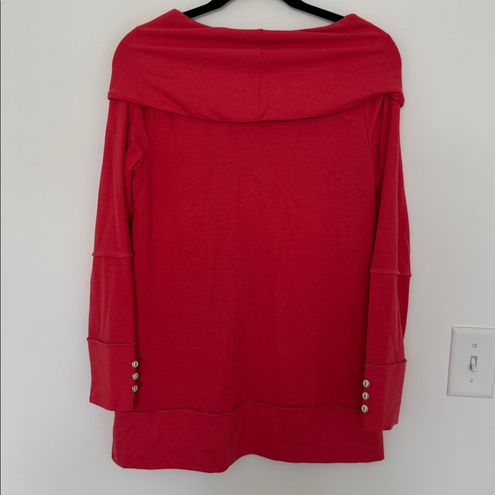 Soft Surroundings Vibrant Red/Coral Off the Shoulder Top - Size XS - Picture 5 of 6